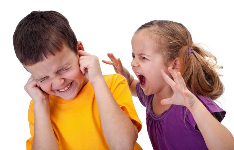 SỰ GHEN TỴ GIỮA CÁC ANH CHỊ EM TRONG GIA ĐÌNH Little girl shouting in anger to a boy - raging kids