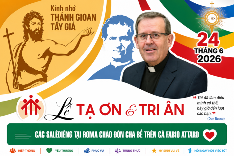 Lễ Tạ Ơn Cha Bề Trên Cả 2026: Các Salêdiêng Tại Rôma Quy Tụ Bên Đấng Kế Vị Thứ 11 Của Don Bosco ChatGPT Image Jun 24, 2026, 08_38_57 AM@3x